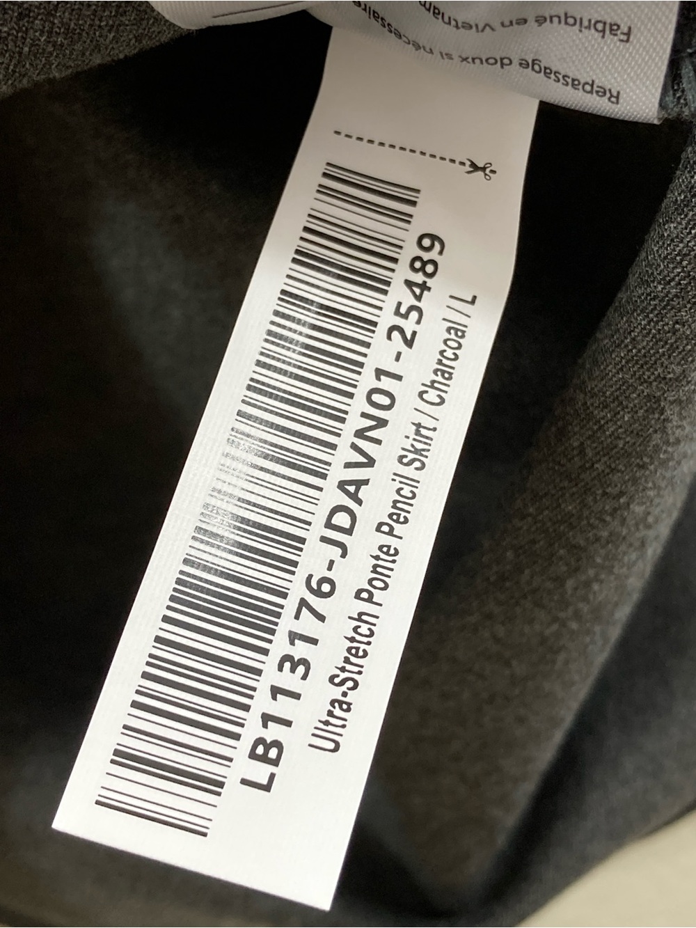 Quince Heather Gray Pencil Skirt Size L Stretch Career Skirt - Picture 4 of 6